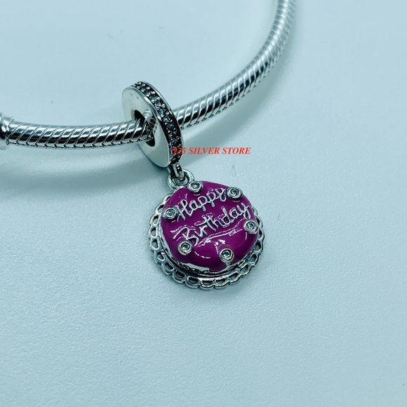 Brand new Pandora Pink Birthday Cake Dangle Charm 798888C01 - Picture 10 of 10
